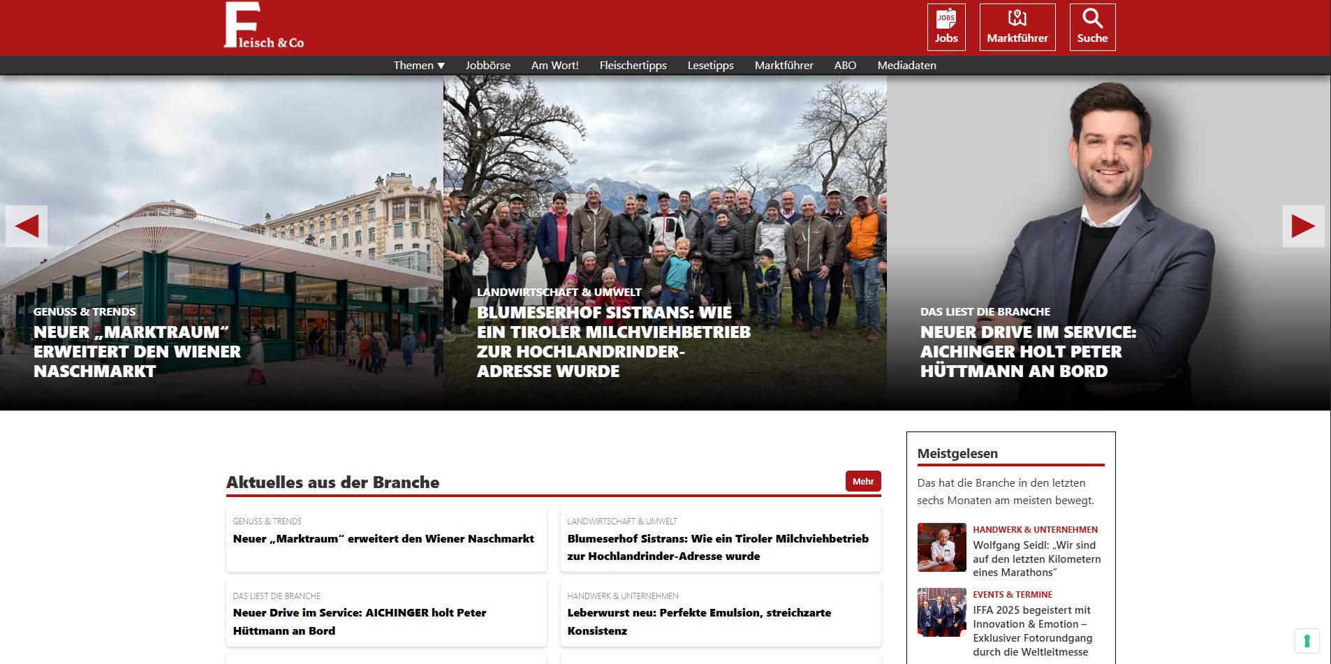 Screenshot einer Headless Website